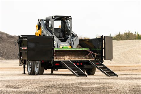 compact skid steer trailer|skid steer trailers near me.